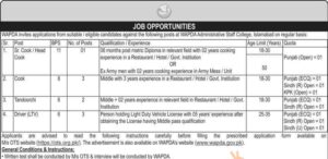 WAPDA Administrator Staff College Islamabad Jobs 2024
